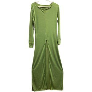 Sexy Open Front Split Long Sleeve Party Maxi Dress